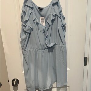 Torrid Light Blue Ruffle top
